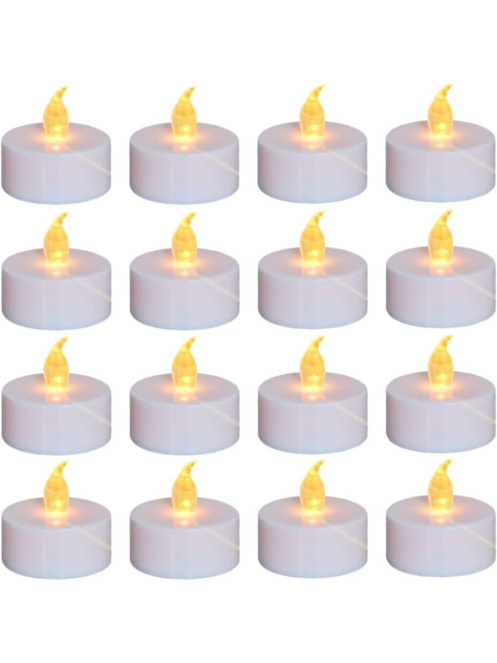 200-Pack Battery Operated LED Tea Lights | Flameless Warm Yellow Candles